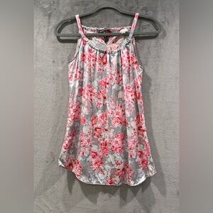 Garnet Hill  Womens Size 10 Floral Print Blouse Top 100% Silk